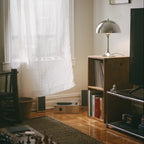 The Alleso - Lucy’s Lamps is a sleek chrome retro table lamp with a mid century modern silhouette. Ideal as an aesthetic lamp, bedside table lamp, or small desk lamp. This modern table lamp adds a touch of vintage light fixtures and designer lighting to any living room or bedroom setup.