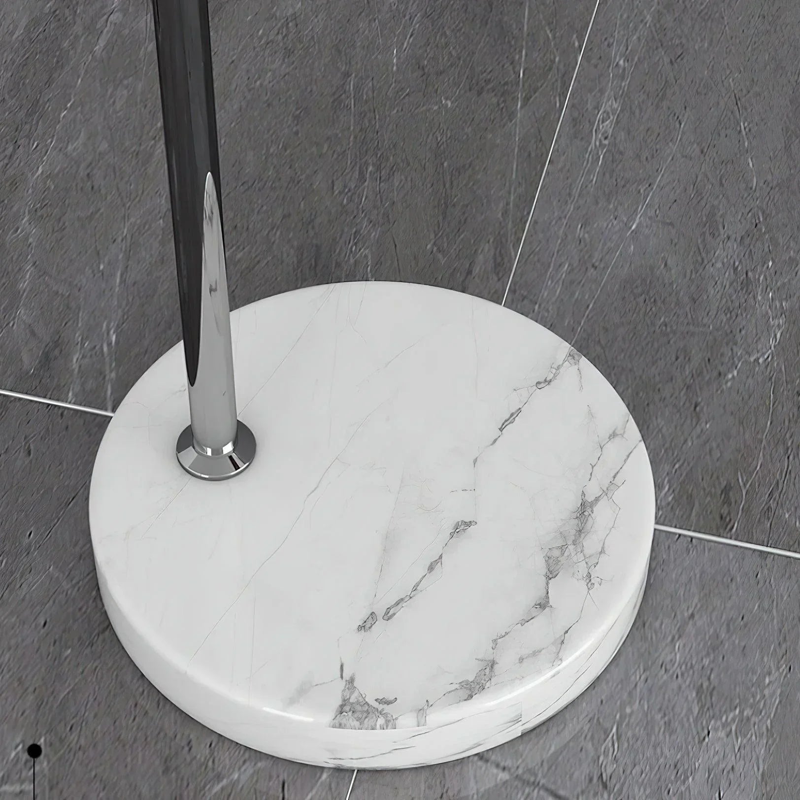 The Cosimo - Lucy’s Lamps is a retro stained glass orange floor lamp designed as a modern arc floor lamp. This aesthetic lamp works as a minimalist arc lamp, LED floor lamp, tripod floor lamp, or corner floor lamp. Ideal for modern lamp for bedroom or floor lamps for living room setups.